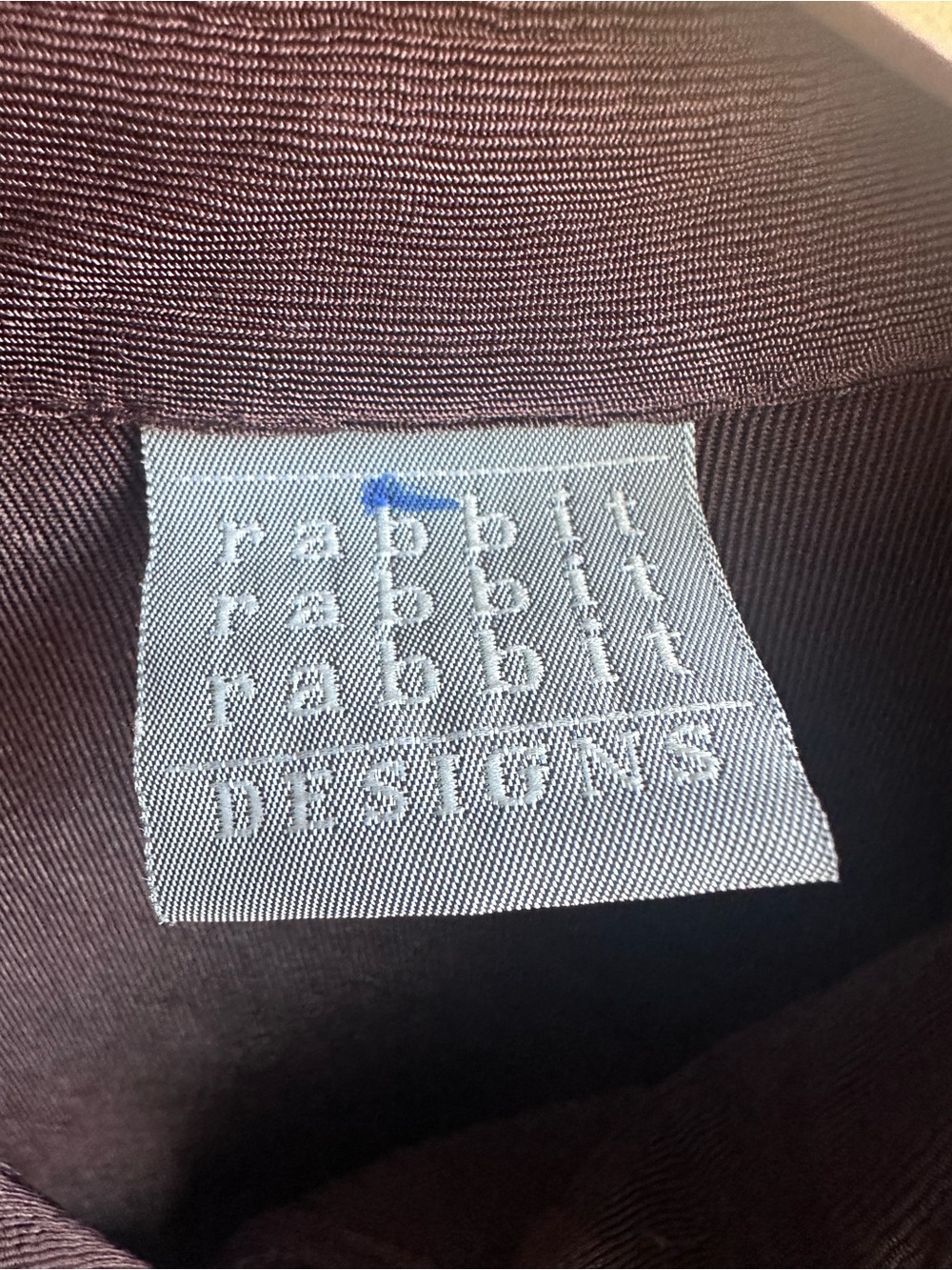 90s Rabbit Rabbit Rabbit Long-Sleeve Brown Button-Front Blouse - Picture 3 of 8